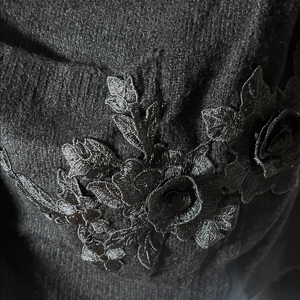 Black Embroidered Cardigan - Picture 4 of 6